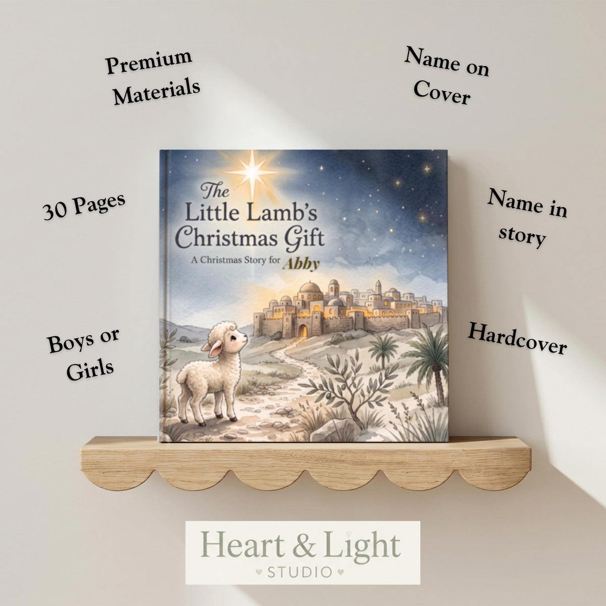 Personalized Christian Christmas Gift for Kids, Custom Name Nativity, Jesus Christmas Personalized Story Book Keepsake, Child's Name Book