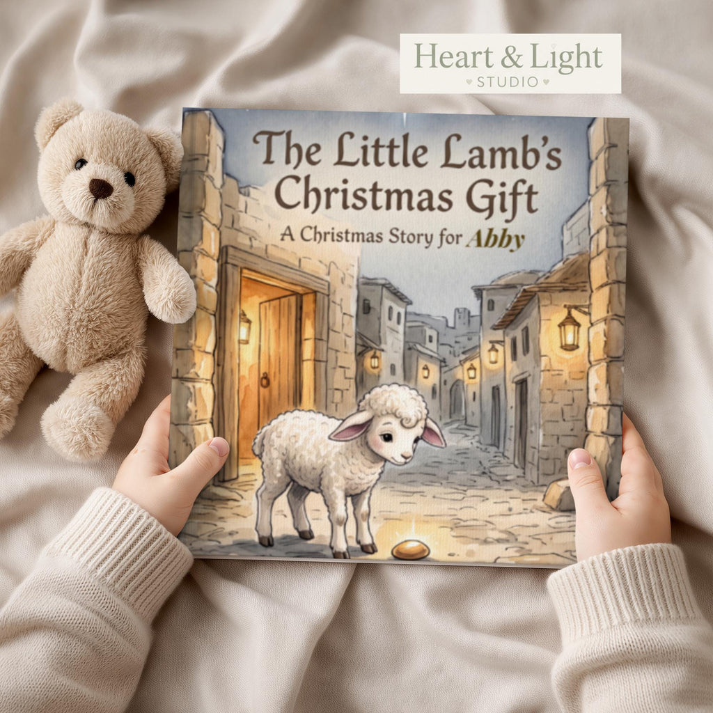 Personalized Christmas Book for Kids, Custom Name Story Book, Christian Christmas Gift, Little Lamb Nativity Storybook, Child Keepsake