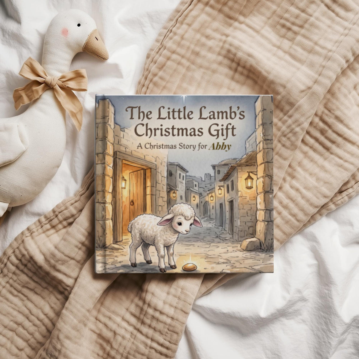 Personalized Christmas Book for Kids, Custom Name Story Book, Christian Christmas Gift, Little Lamb Nativity Storybook, Child Keepsake