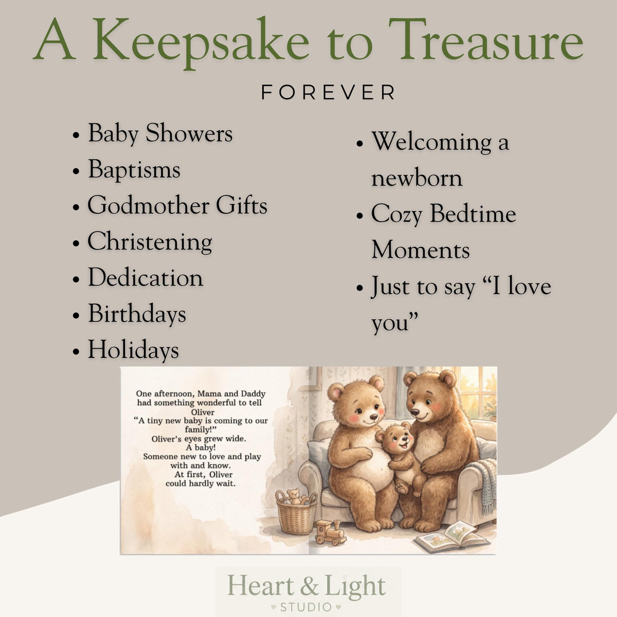 Personalized Big Sister or Big Brother Book, There's Always More Love Storybook, Pregnancy Reveal Gift, Sibling Announcement