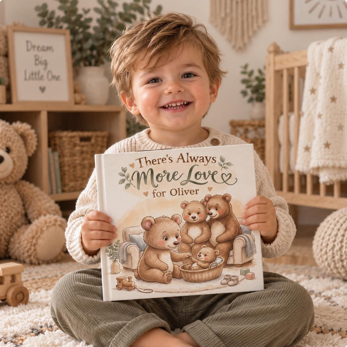Personalized Big Sister or Big Brother Book, There's Always More Love Storybook, Pregnancy Reveal Gift, Sibling Announcement