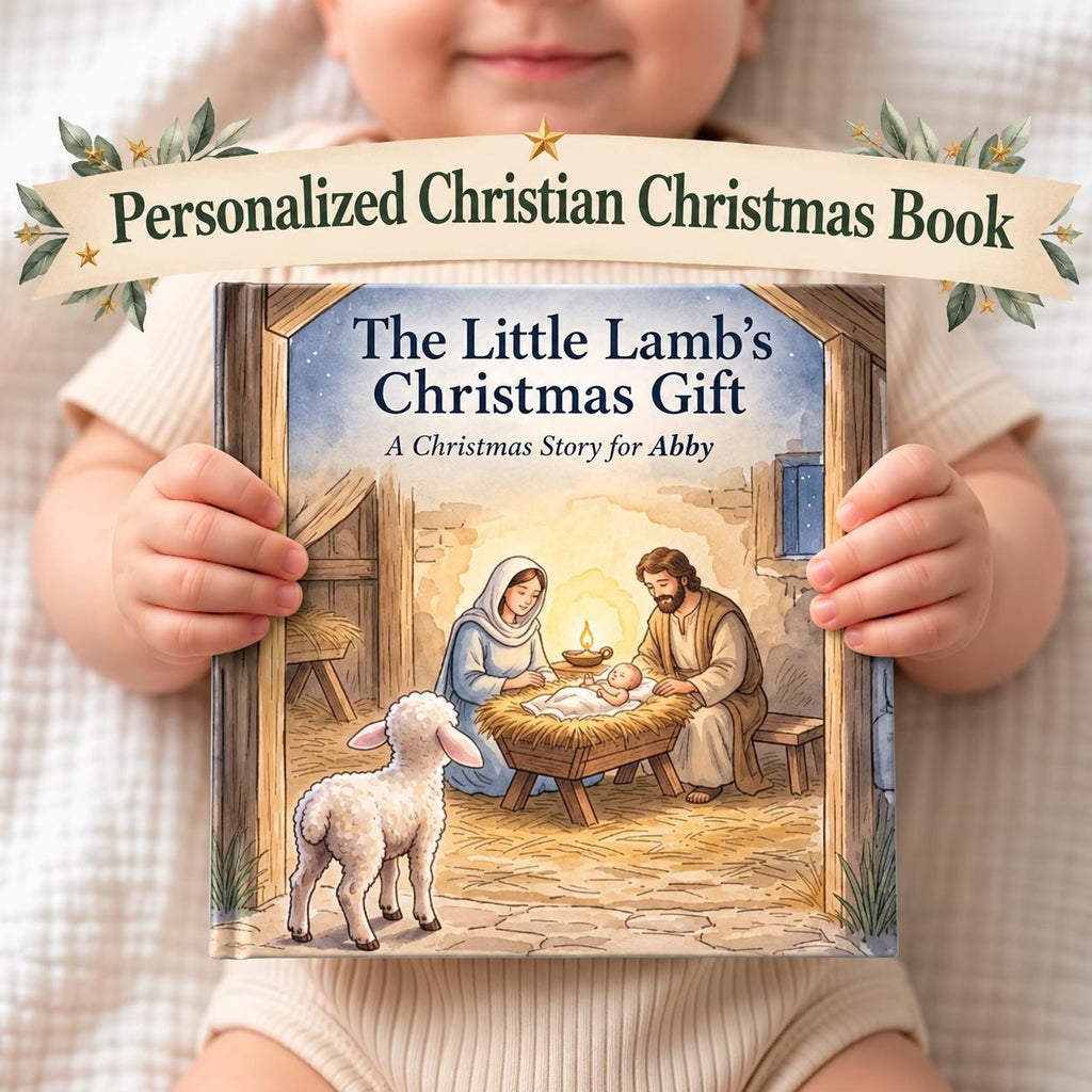 Personalized Christian Christmas Book for Kids, Custom Name Nativity Story, Baby Jesus Advent Gift, Christmas Eve Box Filler