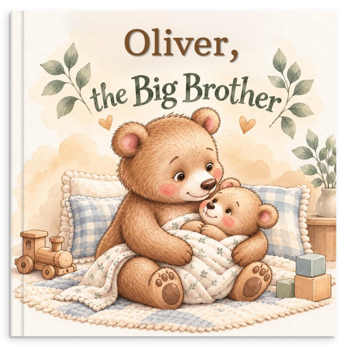 Personalized Big Sister Book, Big Brother Book, New Baby Gift for Older Sibling, Custom Name Storybook, Hospital Welcome Gift