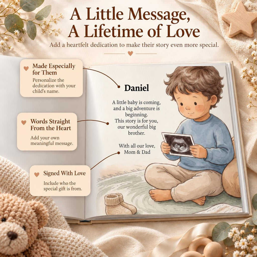 Personalized Big Brother Book, New Sibling Gift, Custom Name & Character Storybook, New Baby Gift for Toddler, Big Brother Keepsake
