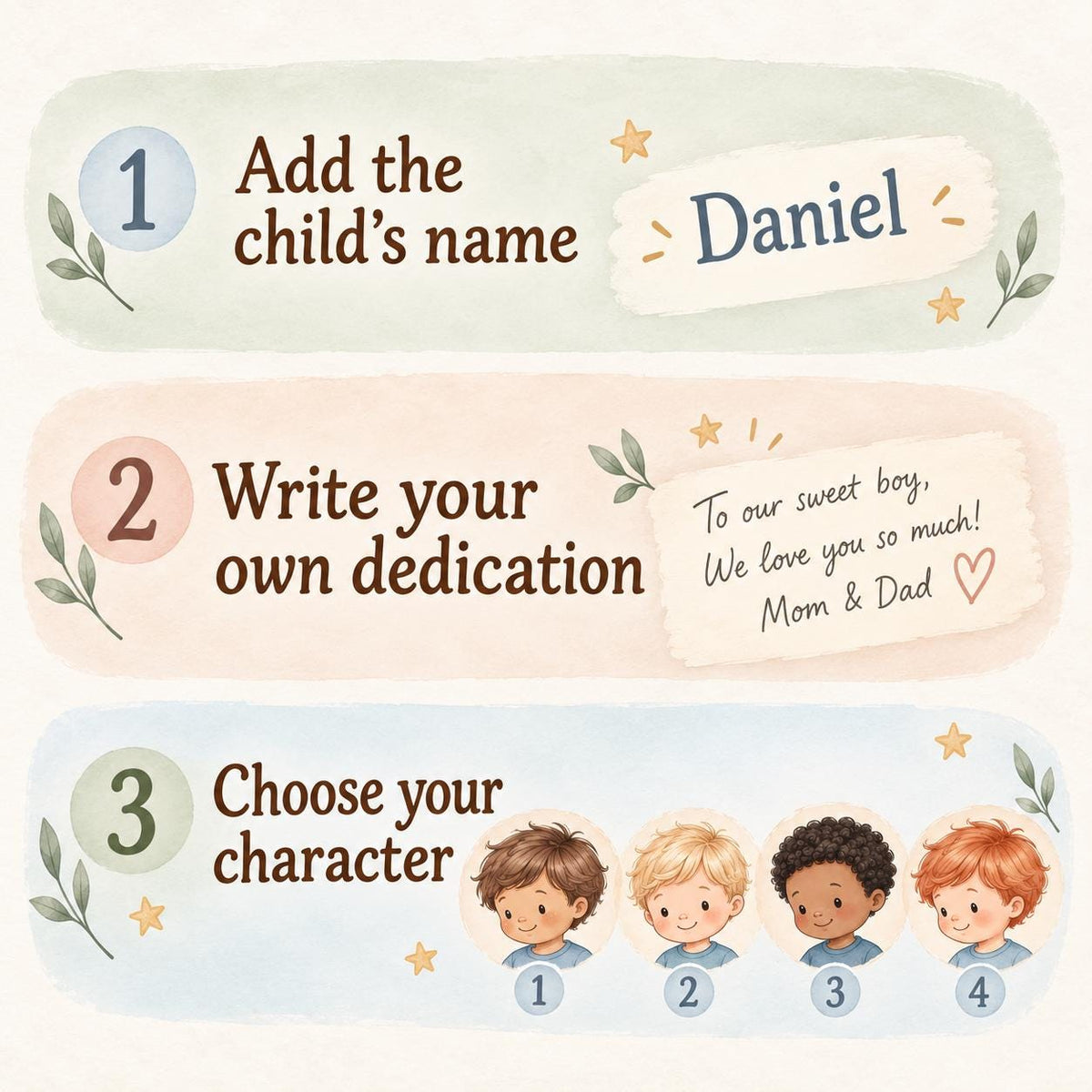 Personalized Big Brother Book, New Sibling Gift, Custom Name and Character Storybook, New Baby Gift for Toddler Boy, Keepsake