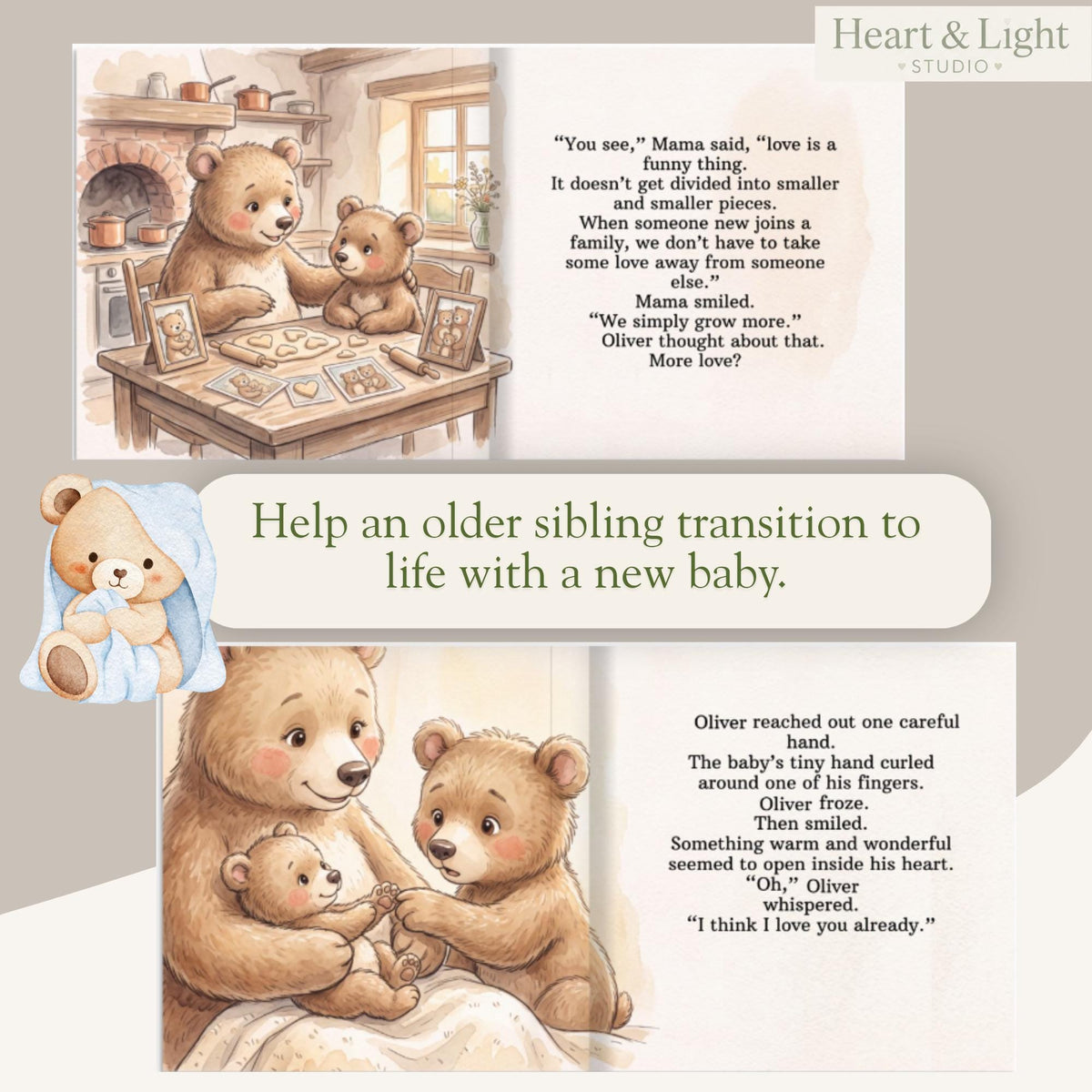 Personalized Big Sister Book, Big Brother Book, New Baby Gift for Older Sibling, Custom Name Storybook, Hospital Welcome Gift