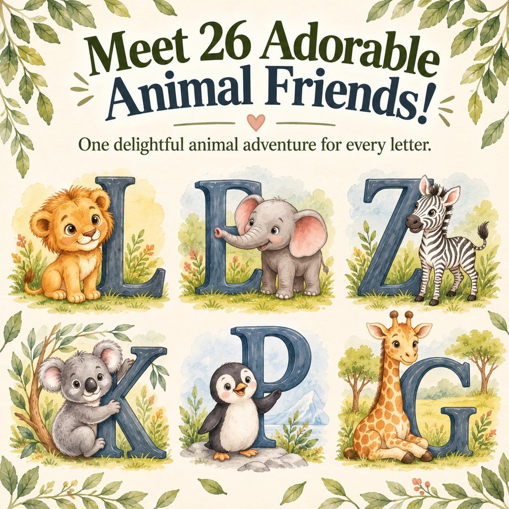 Personalized ABC Book for Toddlers, First Birthday Gift, Custom Name Animal Alphabet Book, Grandchild Gift, Zoo Animal Storybook